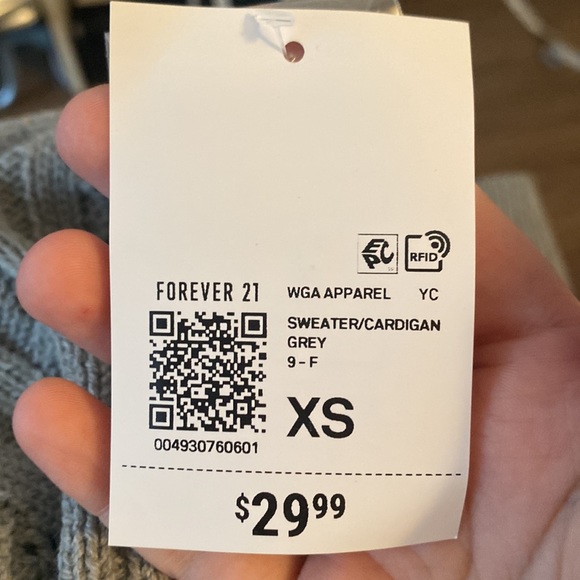 Oversized Cropped Sweater Forever 21 gray - Picture 3 of 9